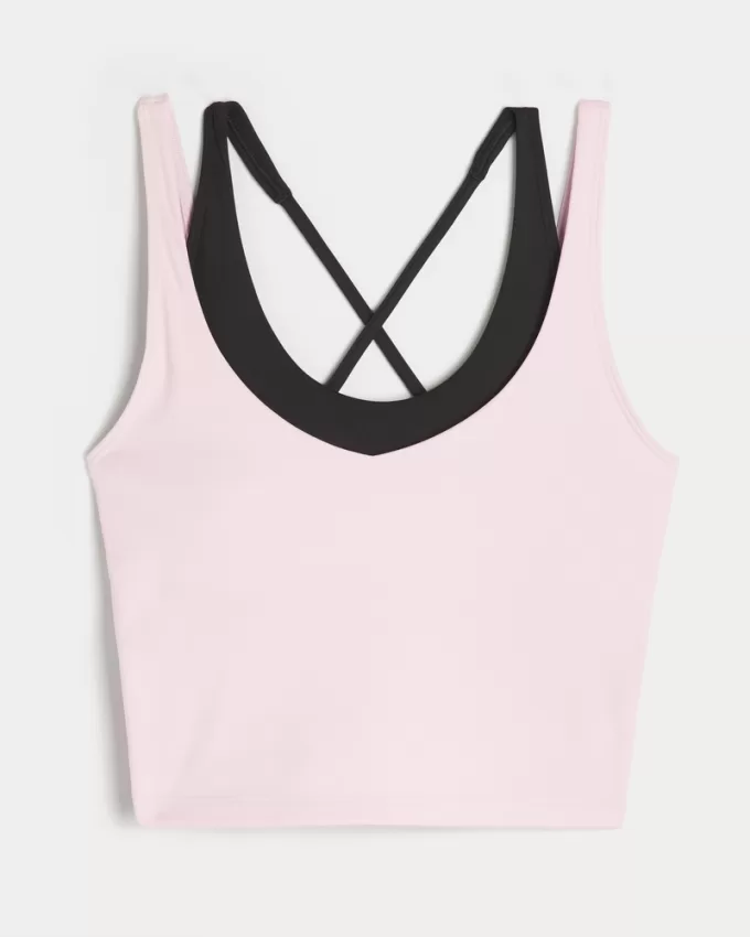 Gilly Hicks Active Boost Layered Plunge Tank,Gilly Hicks Active Boost Layered Plunge Tank
