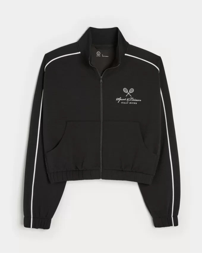 Gilly Hicks Active Cooldown Crop Track Jacket,Gilly Hicks Active Cooldown Crop Track Jacket