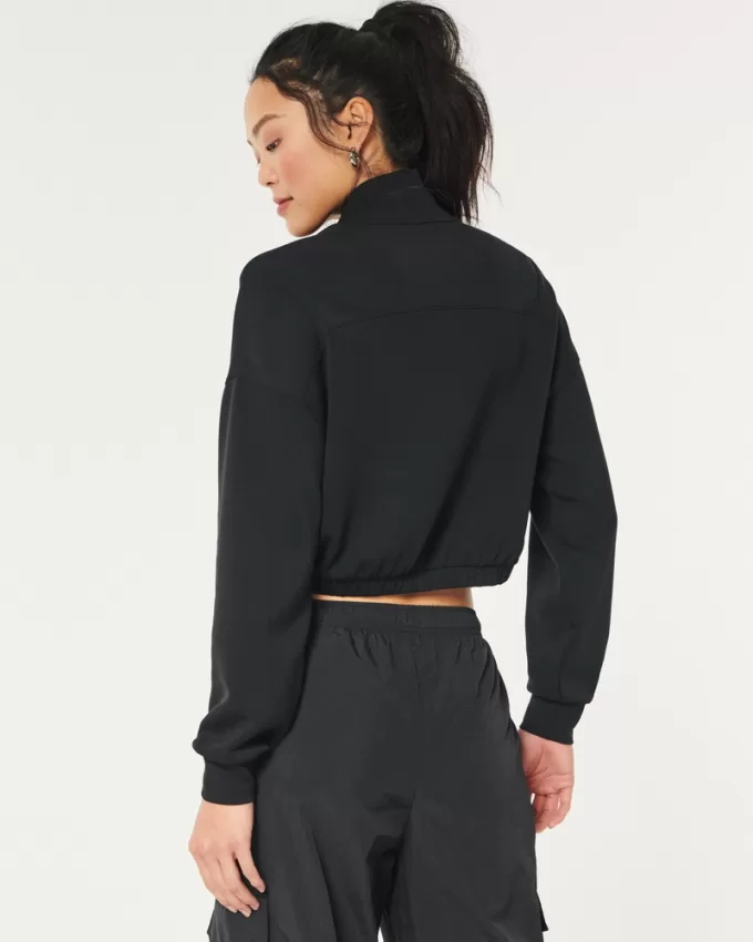Gilly Hicks Active Cooldown Quarter-Zip Top,Gilly Hicks Active Cooldown Quarter-Zip Top