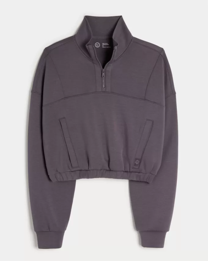 Gilly Hicks Active Cooldown Quarter-Zip Top,Gilly Hicks Active Cooldown Quarter-Zip Top
