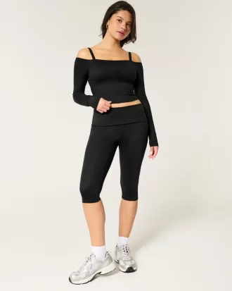Gilly Hicks Active Recharge Foldover Waist Capri Pants,Gilly Hicks Active Recharge Foldover Waist Capri Pants