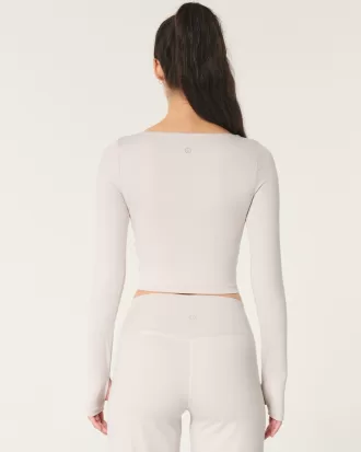 Gilly Hicks Active Recharge Long-Sleeve Plunge Top,Gilly Hicks Active Recharge Long-Sleeve Plunge Top Gilly Hicks Active Recharge Long-Sleeve Plunge Top,Gilly Hicks Active Recharge Long-Sleeve Plunge Top