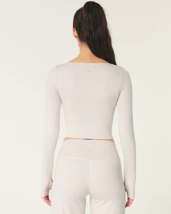 Gilly Hicks Active Recharge Long-Sleeve Plunge Top,Gilly Hicks Active Recharge Long-Sleeve Plunge Top Gilly Hicks Active Recharge Long-Sleeve Plunge Top,Gilly Hicks Active Recharge Long-Sleeve Plunge Top