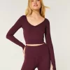 Gilly Hicks Active Recharge Long-Sleeve Plunge Top,Gilly Hicks Active Recharge Long-Sleeve Plunge Top Gilly Hicks Active Recharge Long-Sleeve Plunge Top,Gilly Hicks Active Recharge Long-Sleeve Plunge Top