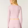 Gilly Hicks Active Recharge Long-Sleeve Plunge Top,Gilly Hicks Active Recharge Long-Sleeve Plunge Top