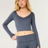 Gilly Hicks Active Recharge Long-Sleeve Plunge Top,Gilly Hicks Active Recharge Long-Sleeve Plunge Top Gilly Hicks Active Recharge Long-Sleeve Plunge Top,Gilly Hicks Active Recharge Long-Sleeve Plunge Top