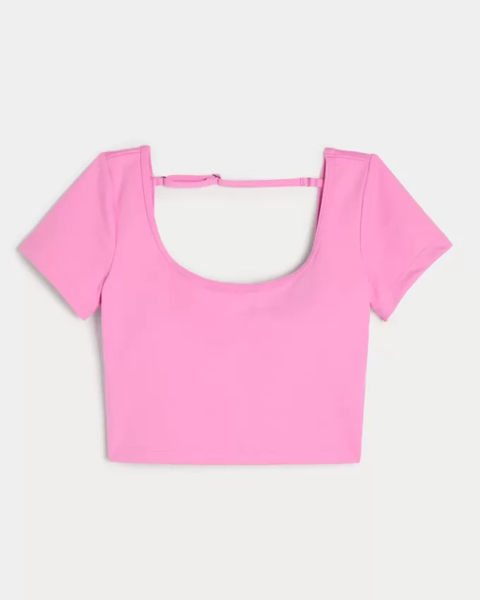 Gilly Hicks Active Recharge Open-Back Tee,Gilly Hicks Active Recharge Open-Back Tee