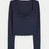 Gilly Hicks Active Recharge Ruched Sweetheart Top,Gilly Hicks Active Recharge Ruched Sweetheart Top