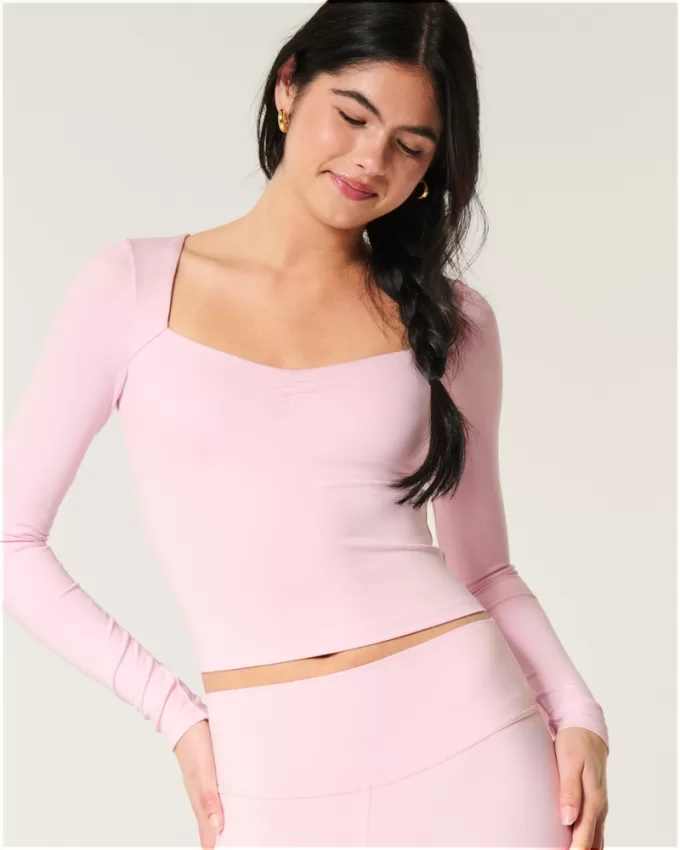 Gilly Hicks Active Recharge Ruched Sweetheart Top,Gilly Hicks Active Recharge Ruched Sweetheart Top