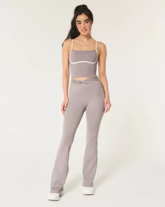 Gilly Hicks Active Recharge Twist-Front Flare Leggings,Gilly Hicks Active Recharge Twist-Front Flare Leggings