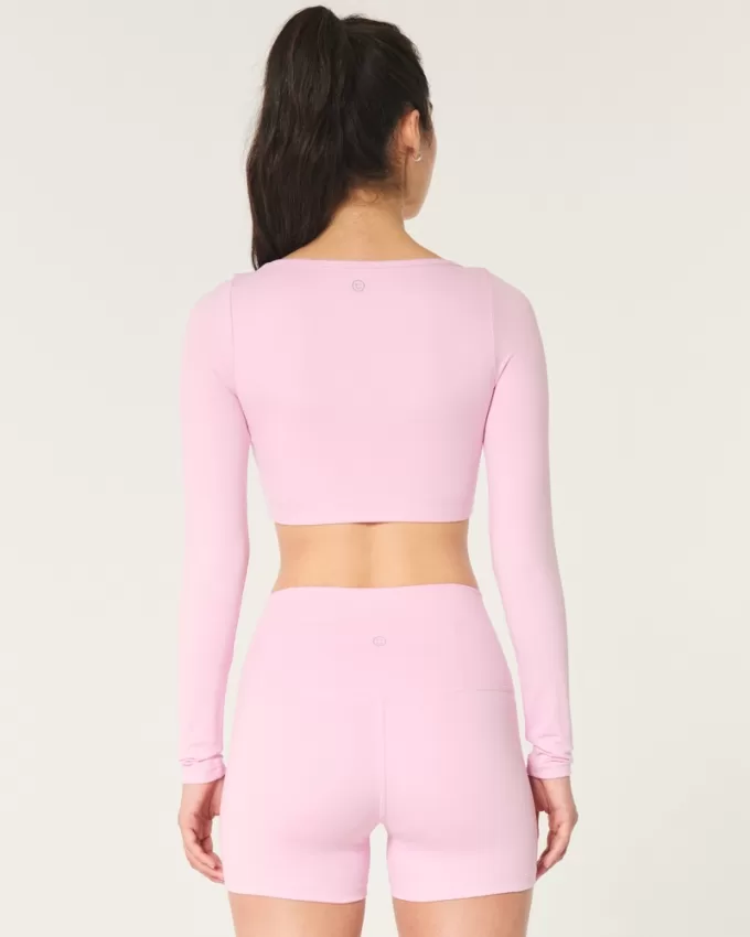 Gilly Hicks Active Recharge Ultra-Crop Long-Sleeve Top,Gilly Hicks Active Recharge Ultra-Crop Long-Sleeve Top