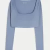 Gilly Hicks Active Recharge Ultra-Crop Long-Sleeve Top,Gilly Hicks Active Recharge Ultra-Crop Long-Sleeve Top