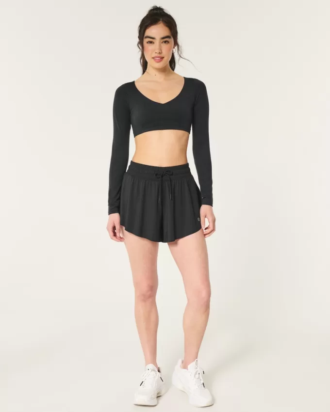 Gilly Hicks Active Recharge Ultra-Crop Plunge Top,Gilly Hicks Active Recharge Ultra-Crop Plunge Top