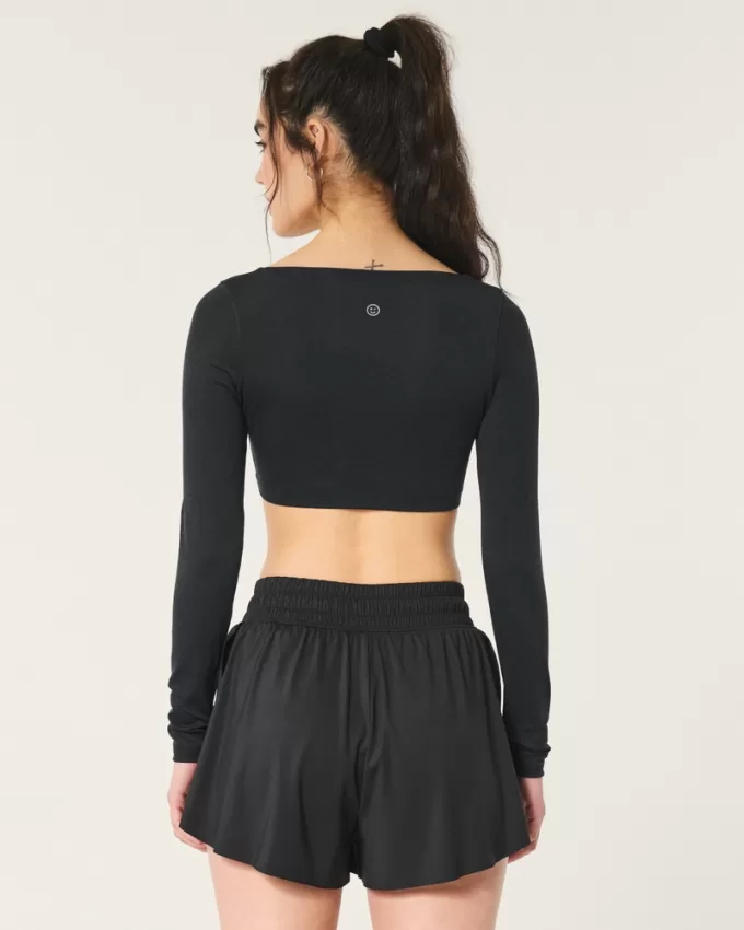 Gilly Hicks Active Recharge Ultra-Crop Plunge Top,Gilly Hicks Active Recharge Ultra-Crop Plunge Top