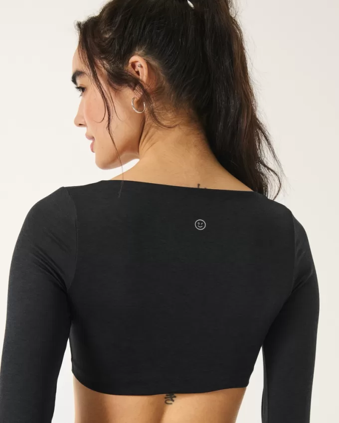 Gilly Hicks Active Recharge Ultra-Crop Plunge Top,Gilly Hicks Active Recharge Ultra-Crop Plunge Top