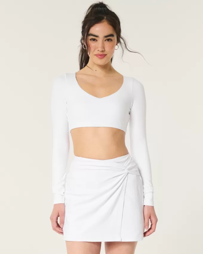 Gilly Hicks Active Recharge Ultra-Crop Plunge Top,Gilly Hicks Active Recharge Ultra-Crop Plunge Top