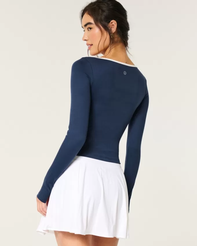 Gilly Hicks Active Recharge Under-Bust Long-Sleeve Top,Gilly Hicks Active Recharge Under-Bust Long-Sleeve Top Gilly Hicks Active Recharge Under-Bust Long-Sleeve Top,Gilly Hicks Active Recharge Under-Bust Long-Sleeve Top