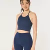 Gilly Hicks Active Ribbed Seamless Fabric High-Neck Tank,Gilly Hicks Active Ribbed Seamless Fabric High-Neck Tank