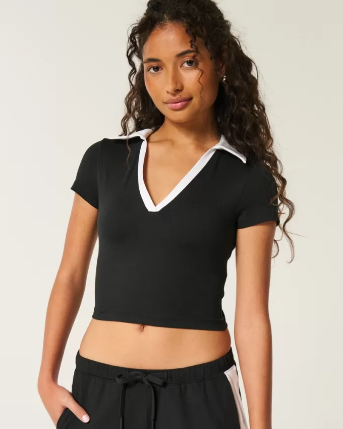 Gilly Hicks Active Short-Sleeve Polo,Gilly Hicks Active Short-Sleeve Polo