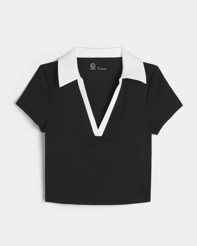 Gilly Hicks Active Short-Sleeve Polo,Gilly Hicks Active Short-Sleeve Polo