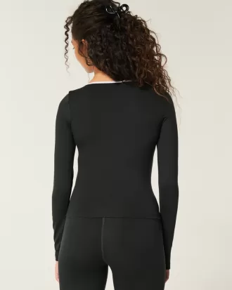 Gilly Hicks Active Tipped Wrap Top,Gilly Hicks Active Tipped Wrap Top