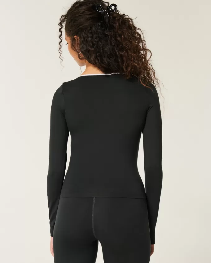 Gilly Hicks Active Tipped Wrap Top,Gilly Hicks Active Tipped Wrap Top