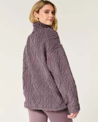 Gilly Hicks Cozy Quarter-Zip Sweatshirt,Gilly Hicks Cozy Quarter-Zip Sweatshirt