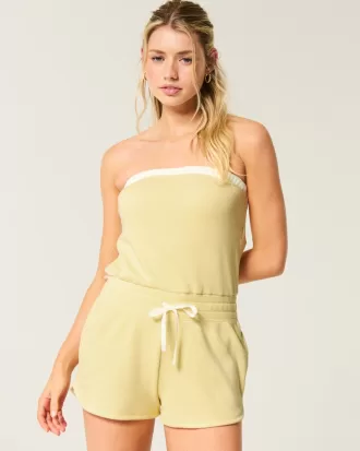 Gilly Hicks Cozy Strapless Waffle Onesie,Gilly Hicks Cozy Strapless Waffle Onesie