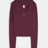 Gilly Hicks Cozy Sweater-Knit Zip-Up Hoodie,Gilly Hicks Cozy Sweater-Knit Zip-Up Hoodie