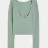Gilly Hicks Cozy Waffle Boat-Neck Top,Gilly Hicks Cozy Waffle Boat-Neck Top