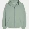 Gilly Hicks Oversized Waffle Zip-Up Hoodie,Gilly Hicks Oversized Waffle Zip-Up Hoodie