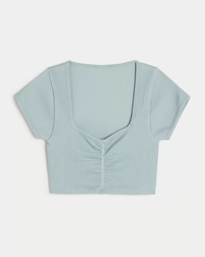 Gilly Hicks Ribbed Seamless Fabric Scoop Top,Gilly Hicks Ribbed Seamless Fabric Scoop Top