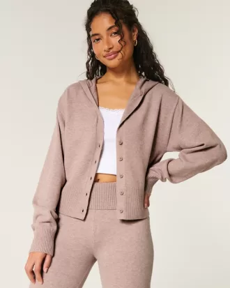 Gilly Hicks Slouchy Hooded Cardigan,Gilly Hicks Slouchy Hooded Cardigan