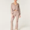 Gilly Hicks Sweater-Knit Foldover Waist Flare Pants,Gilly Hicks Sweater-Knit Foldover Waist Flare Pants
