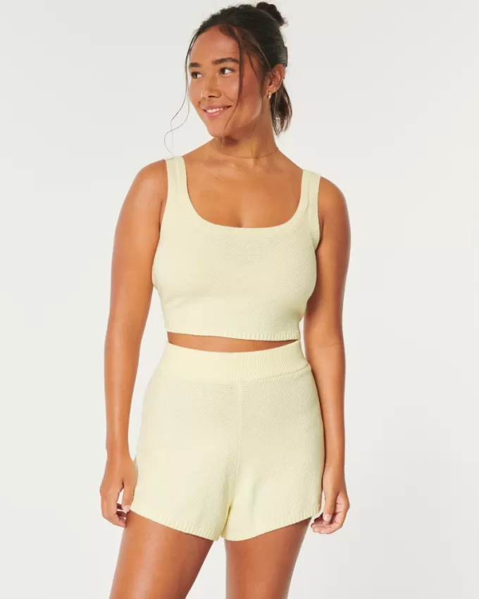 Gilly Hicks Sweater-Knit Shorts,Gilly Hicks Sweater-Knit Shorts
