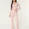 Gilly Hicks Sweater-Knit Straight Pants,Gilly Hicks Sweater-Knit Straight Pants