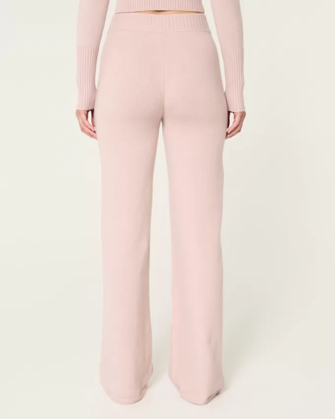 Gilly Hicks Sweater-Knit Straight Pants,Gilly Hicks Sweater-Knit Straight Pants
