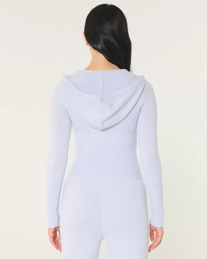 Gilly Hicks Sweater-Knit Zip-Up Hoodie,Gilly Hicks Sweater-Knit Zip-Up Hoodie