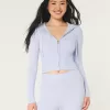 Gilly Hicks Sweater-Knit Zip-Up Hoodie,Gilly Hicks Sweater-Knit Zip-Up Hoodie