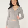 Gilly Hicks Sweater-Knit Zip-Up Hoodie,Gilly Hicks Sweater-Knit Zip-Up Hoodie