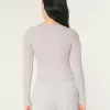 Gilly Hicks Waffle Wide-Neck Top,Gilly Hicks Waffle Wide-Neck Top