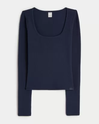 Gilly Hicks Waffle Wide-Neck Top,Gilly Hicks Waffle Wide-Neck Top Gilly Hicks Waffle Wide-Neck Top,Gilly Hicks Waffle Wide-Neck Top