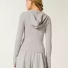 Gilly Hicks Waffle Zip-Up Hoodie,Gilly Hicks Waffle Zip-Up Hoodie