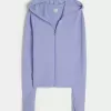 Gilly Hicks Waffle Zip-Up Hoodie,Gilly Hicks Waffle Zip-Up Hoodie