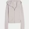 Gilly Hicks Waffle Zip-Up Hoodie,Gilly Hicks Waffle Zip-Up Hoodie