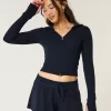 Gilly Hicks Waffle Zip-Up Hoodie,Gilly Hicks Waffle Zip-Up Hoodie