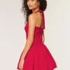 Halter Mini Bubble Skort Dress,Halter Mini Bubble Skort Dress