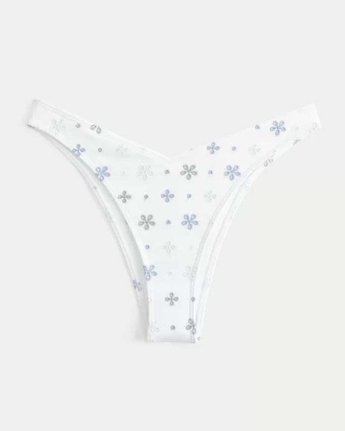 High-Leg Eyelet Cheekiest Bikini Bottom,High-Leg Eyelet Cheekiest Bikini Bottom