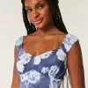 High-Low Hem Twist-Bust Midi Dress,High-Low Hem Twist-Bust Midi Dress