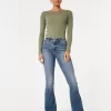 High-Rise Medium Wash Flare Jeans,High-Rise Medium Wash Flare Jeans
